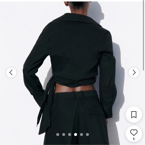 NWOT ZARA knotted crop top - Picture 5 of 6